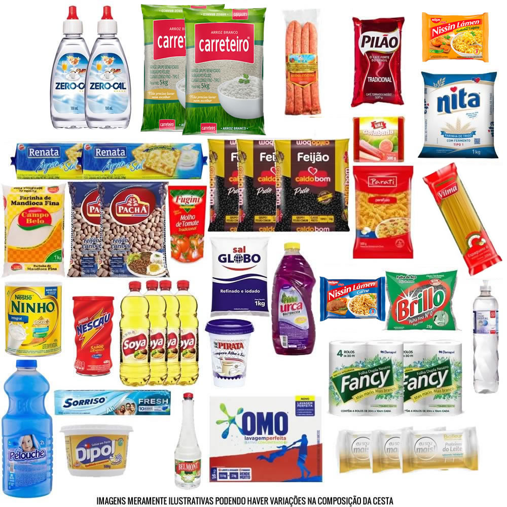 Cesta Básica Completa – E - Com adoçante (31 Itens)